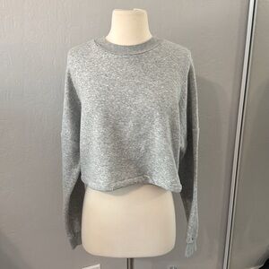 H&M Sport Cropped Crewneck Grey